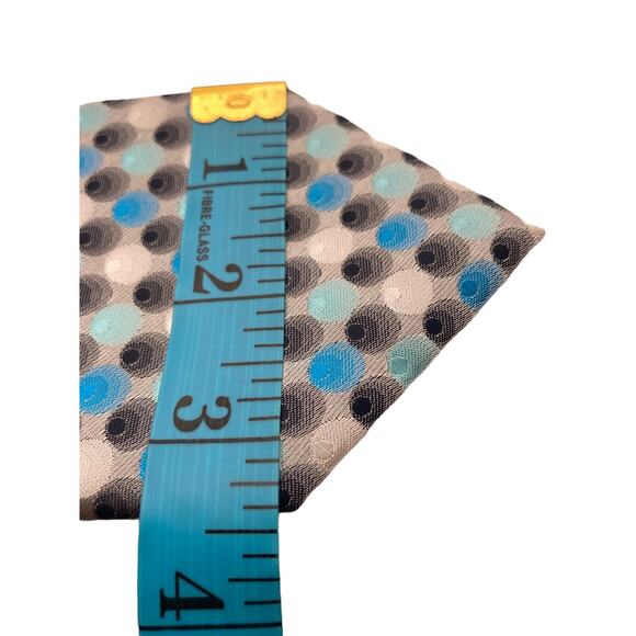 Mens Hagger Tie Polyester Sharp Multicolor Pink Blue Black Dots 59.5"L x 3.5"W - Picture 9 of 9